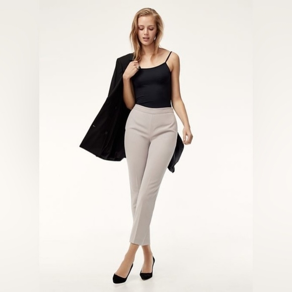 Aritzia Babaton Bradford Trousers Pant Gray Size 8. - Picture 3 of 13